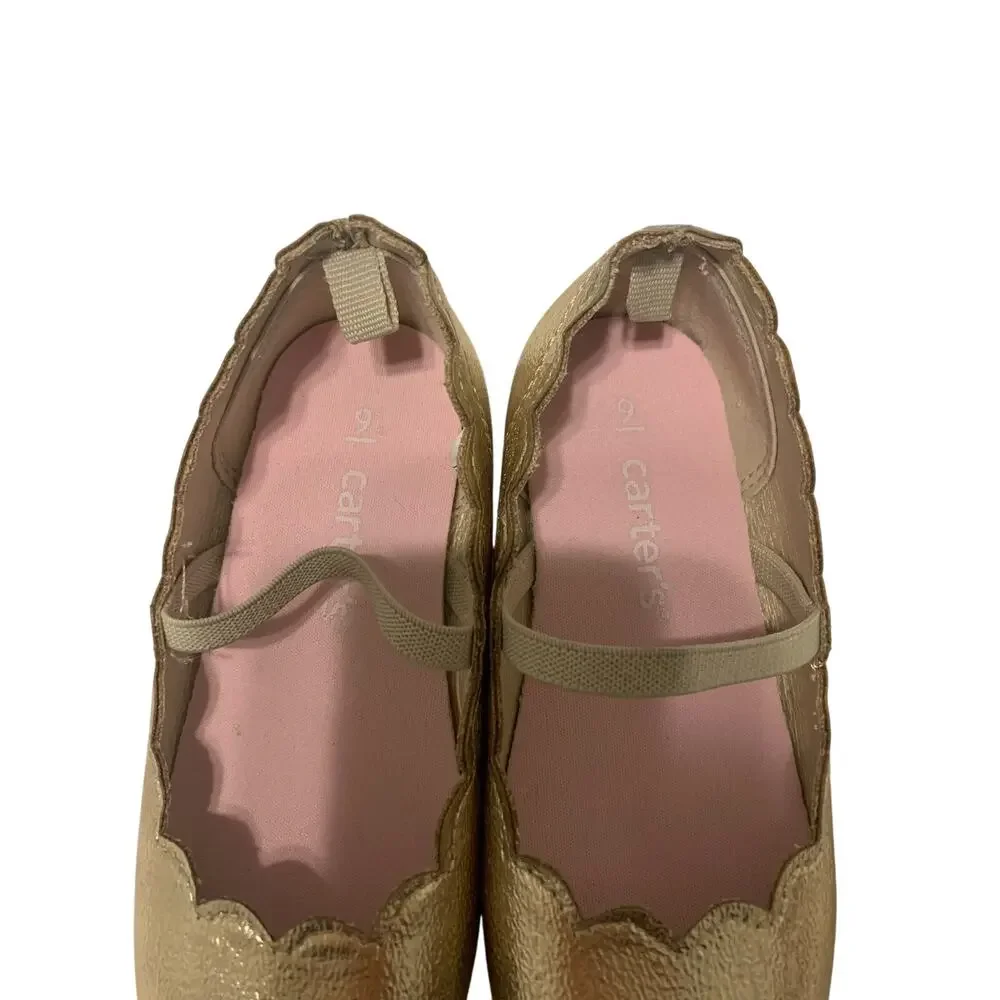 Carter's Girls Mary Jane Dress Shoes Gold Toddler 9